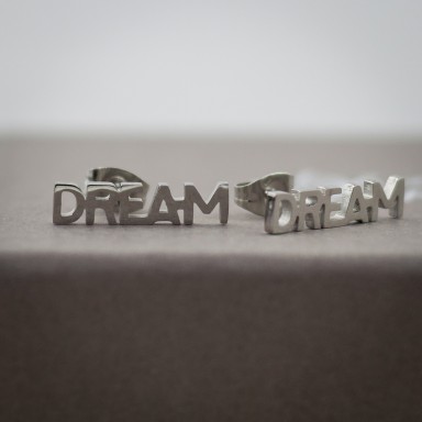 Coppia di micro orecchini "dream" in acciaio inox