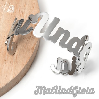 Bracelet "MaiUnaGioia" in stainless steel