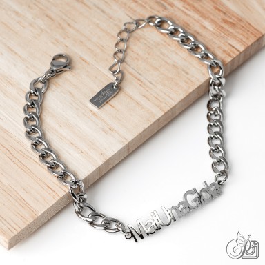 Bracelet "mai una gioia" woman in stainless steel