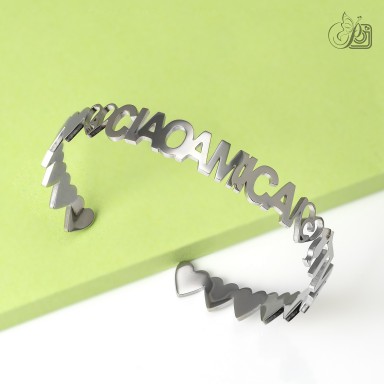 Bracciale personalizzato in acciaio inox