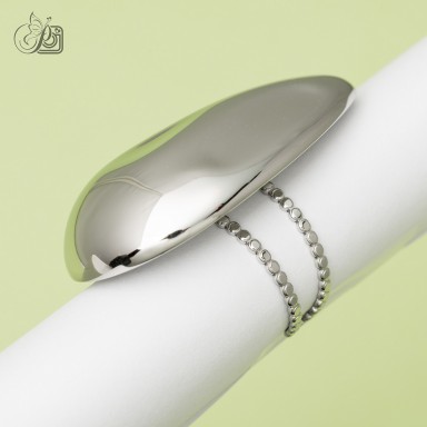 GOCCIA martellato ring in stainless steel