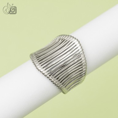 MARTA martellato ring in stainless steel