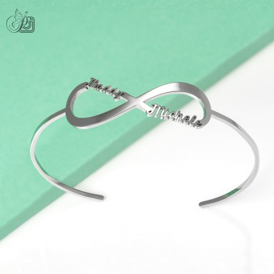 Bracciale infinito in acciaio inox