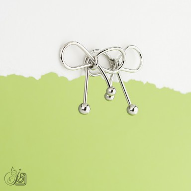 Bow earring in stainless steel