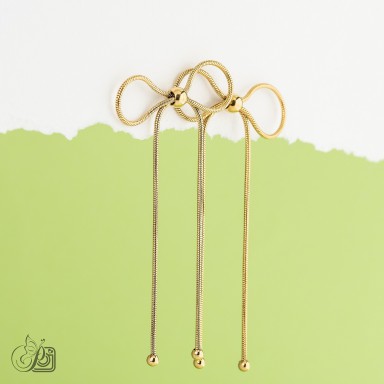 Bow earring in stainless steel