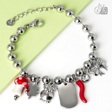 Bracciale "my charmy" in acciaio inox