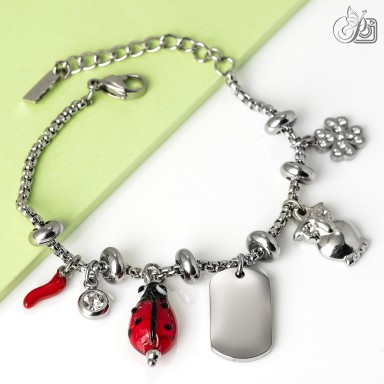 Bracciale "my lovely" in acciaio inox